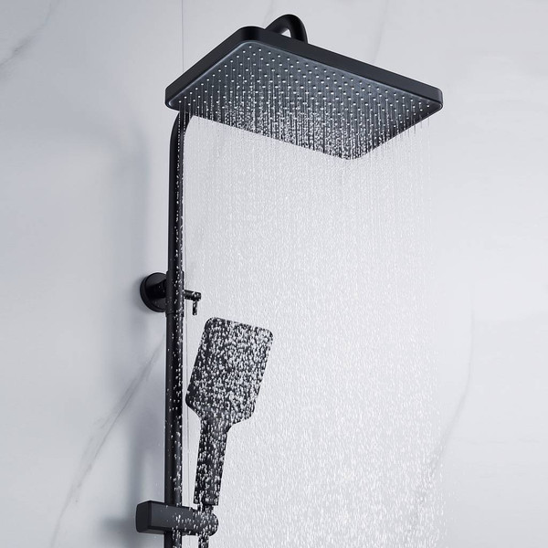 Изображение товара Душевая система со смесителем Shevanik S4436H (черный)