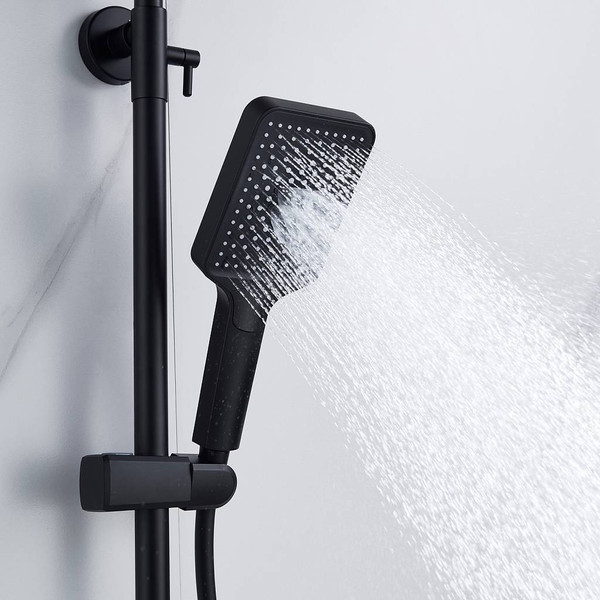 Изображение товара Душевая система со смесителем Shevanik S4436H (черный)