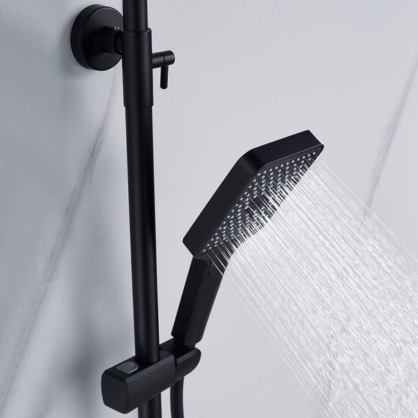 Изображение товара Душевая система со смесителем Shevanik S4436H (черный)