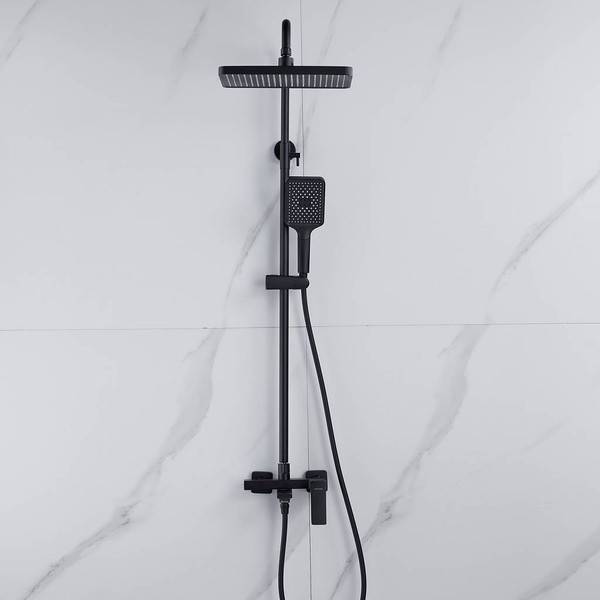 Изображение товара Душевая система со смесителем Shevanik S4436H (черный)
