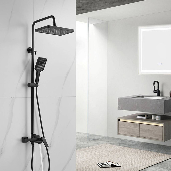 Изображение товара Душевая система со смесителем Shevanik S4436H (черный)