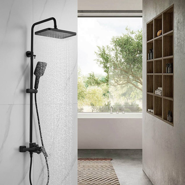 Изображение товара Душевая система со смесителем Shevanik S4436H (черный)