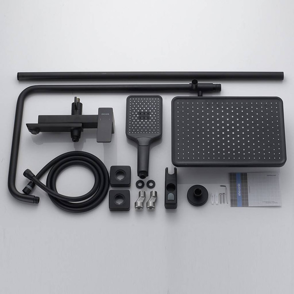 Изображение товара Душевая система со смесителем Shevanik S4436H (черный)