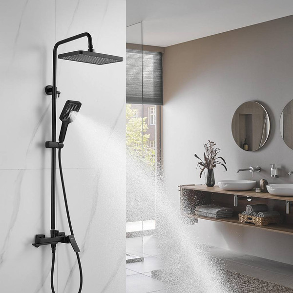 Изображение товара Душевая система со смесителем Shevanik S4436H (черный)