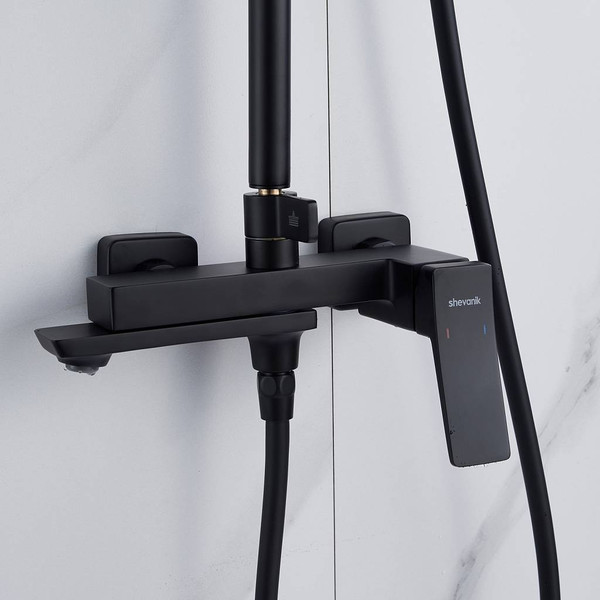 Изображение товара Душевая система со смесителем Shevanik S4436H (черный)