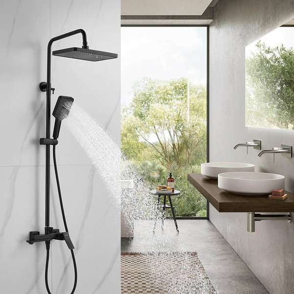 Изображение товара Душевая система со смесителем Shevanik S4436H (черный)