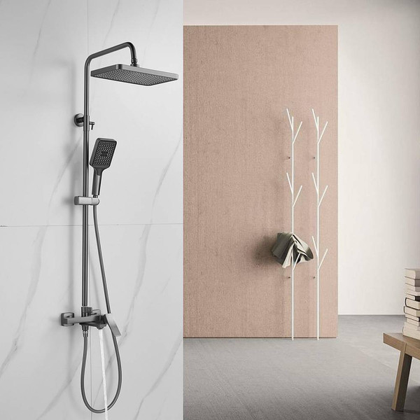 Изображение товара Душевая система со смесителем Shevanik S4436T (оружейная сталь)