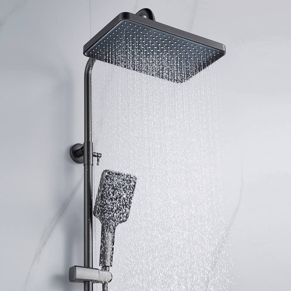 Изображение товара Душевая система со смесителем Shevanik S4436T (оружейная сталь)