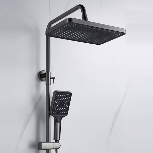 Изображение товара Душевая система со смесителем Shevanik S4436T (оружейная сталь)