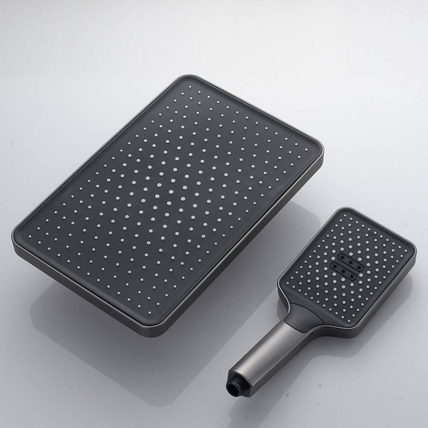 Изображение товара Душевая система со смесителем Shevanik S4436T (оружейная сталь)