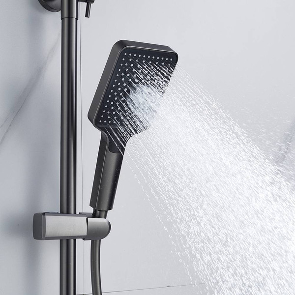 Изображение товара Душевая система со смесителем Shevanik S4436T (оружейная сталь)