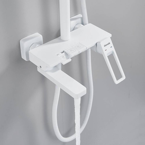 Изображение товара Душевая система со смесителем Shevanik S6826C (белый)