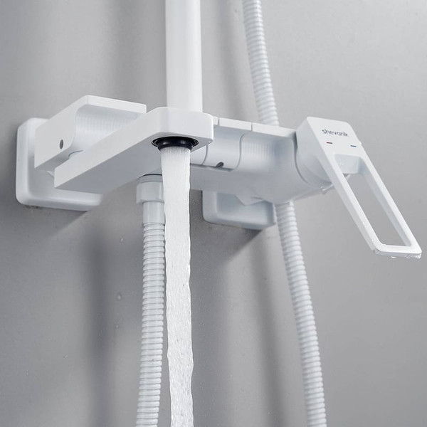 Изображение товара Душевая система со смесителем Shevanik S6826C (белый)