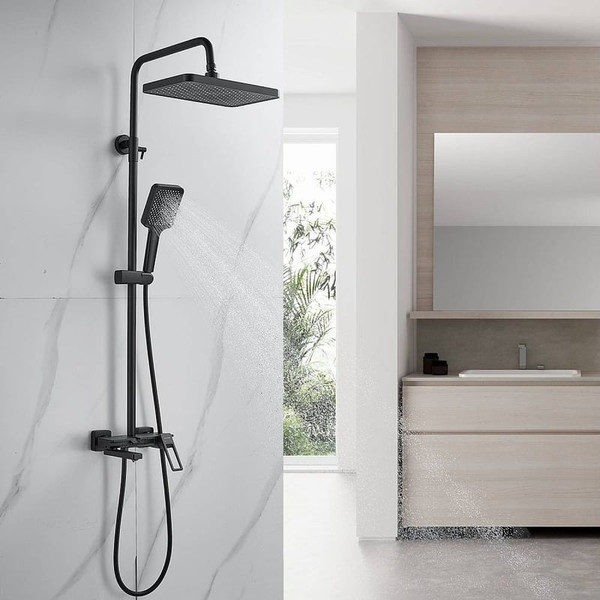 Изображение товара Душевая система со смесителем Shevanik S6826H (черный)