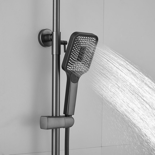Изображение товара Душевая система со смесителем Shevanik S6836T (оружейная сталь)