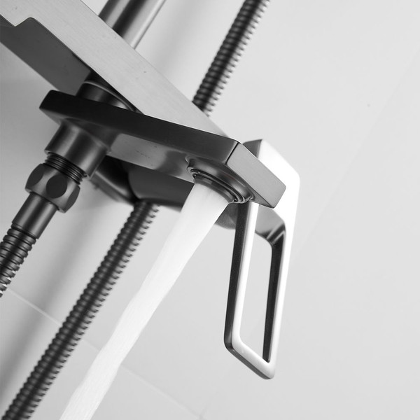 Изображение товара Душевая система со смесителем Shevanik S6836T (оружейная сталь)