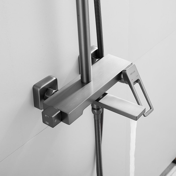 Изображение товара Душевая система со смесителем Shevanik S6836T (оружейная сталь)