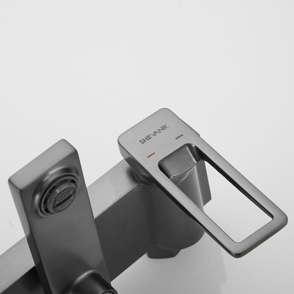 Изображение товара Душевая система со смесителем Shevanik S6836T (оружейная сталь)