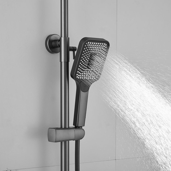Изображение товара Душевая система со смесителем Shevanik S6836T (оружейная сталь)