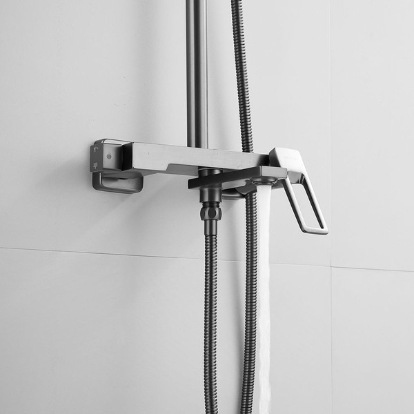 Изображение товара Душевая система со смесителем Shevanik S6836T (оружейная сталь)