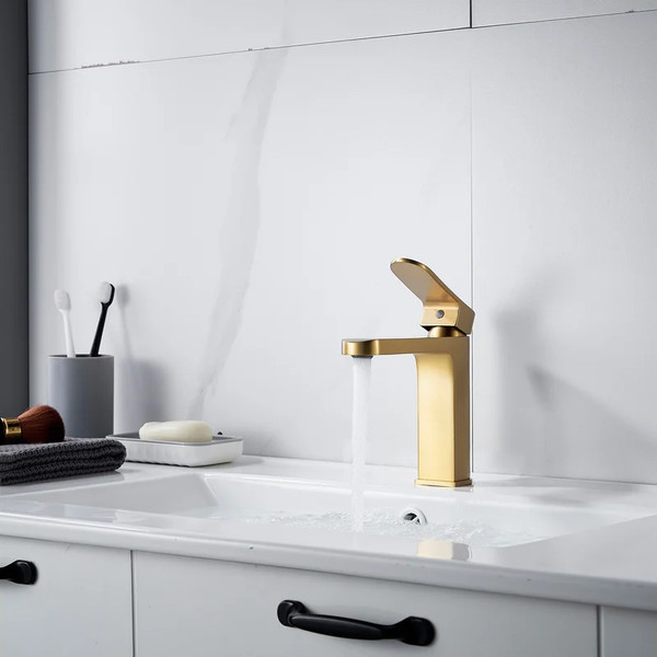 Изображение товара Смеситель Shevanik S4501G (золотой сатин)