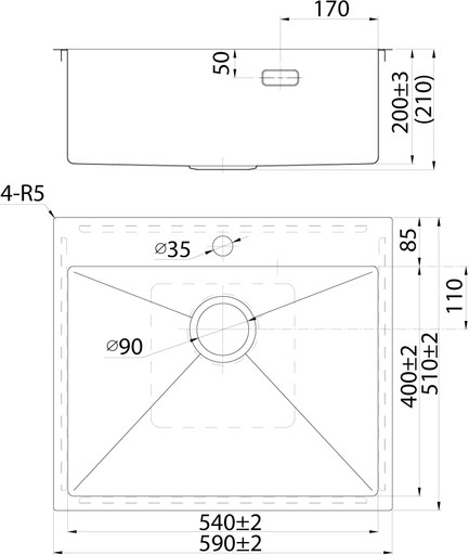 Изображение товара Мойка кухонная IDDIS Haze HAZ59GMi77