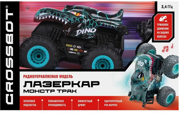 Изображение товара Радиоуправляемая игрушка Crossbot Лазеркар Монстр трак Дино / 870949