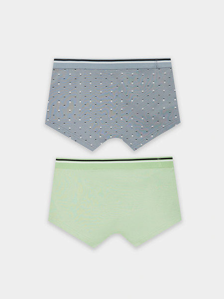 Изображение товара Комплект мужских трусов Mark Formelle 411188-2 (р.86-96, зеленая дымка/орнамент на сизом)