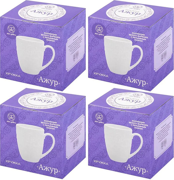 Изображение товара Набор кружек Elan Gallery New Bone China Ажур / 230248_4