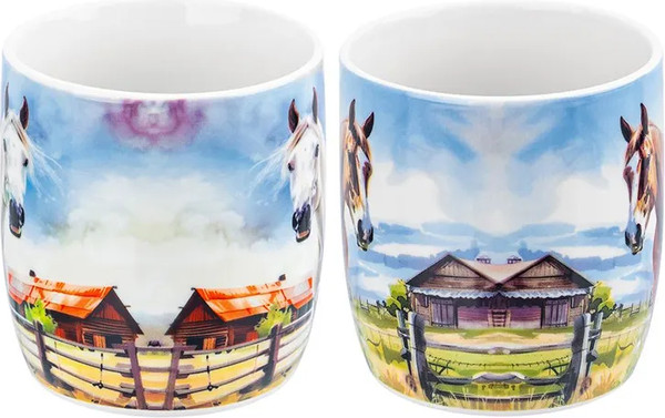 Изображение товара Набор кружек Elan Gallery New Bone China Лошадь / 230259-2
