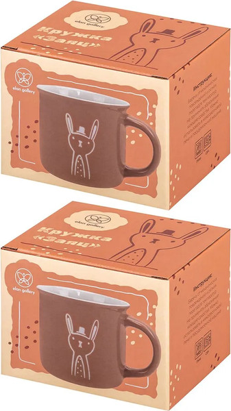 Изображение товара Набор кружек Elan Gallery New Bone China Заяц / 230234_2