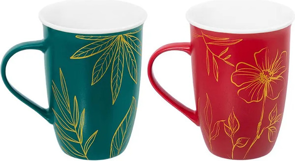 Изображение товара Набор кружек Elan Gallery New Bone China Листья / 230256_2