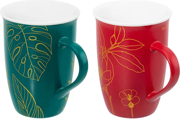 Изображение товара Набор кружек Elan Gallery New Bone China Листья / 230256_2