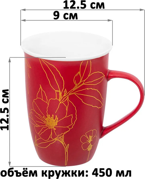 Изображение товара Набор кружек Elan Gallery New Bone China Цветок / 230257_2