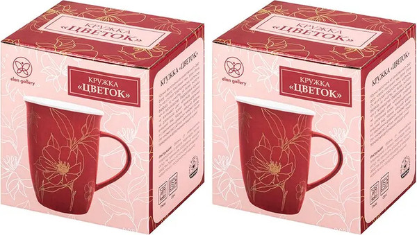 Изображение товара Набор кружек Elan Gallery New Bone China Цветок / 230257_2