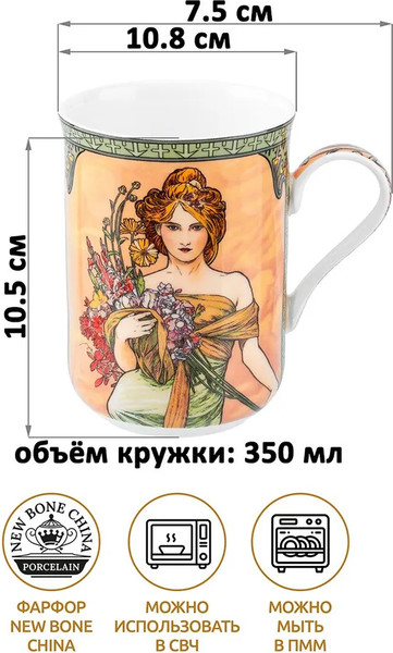 Изображение товара Набор кружек Elan Gallery New Bone China Времена года / 420620