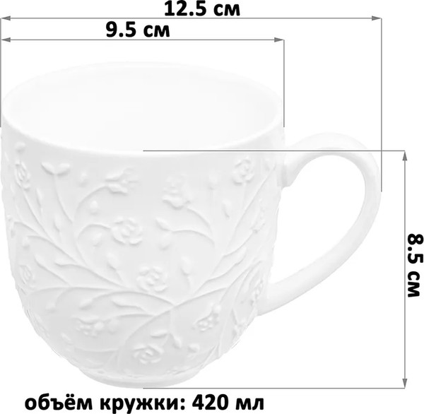 Изображение товара Набор кружек Elan Gallery Веточки-цветочки / 630057_2