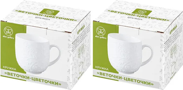 Изображение товара Набор кружек Elan Gallery Веточки-цветочки / 630057_2