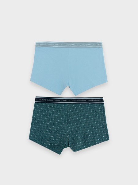 Изображение товара Комплект мужских трусов Mark Formelle 411124-2 (р.102-112, узор на темно-бирюзовом/пыльный голубой)