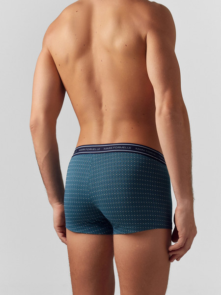 Изображение товара Комплект мужских трусов Mark Formelle 411124-2 (р.102-112, узор на темно-бирюзовом/пыльный голубой)