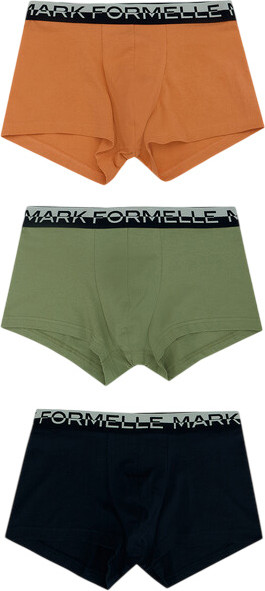 Изображение товара Комплект мужских трусов Mark Formelle 411124-3 (р.82-92, зеленый чай/морковный/глубокий синий)