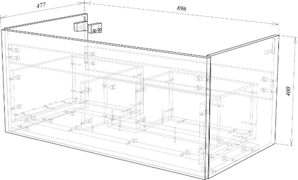 Изображение товара Тумба под умывальник Garda Neapol 81н_900 / 31.81н.900.PVC (баноффи)