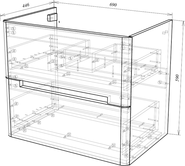 Изображение товара Тумба под умывальник Garda Allegro 76н_700 / 30.76н.700