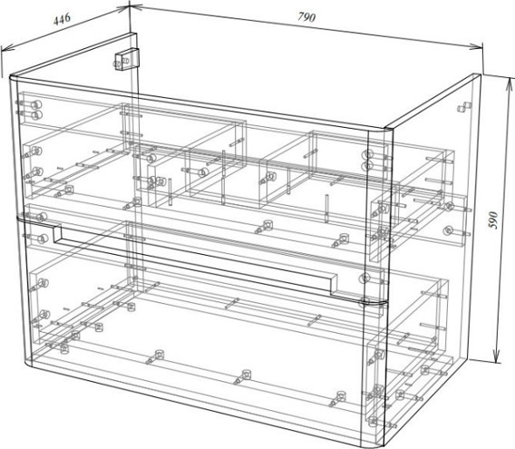 Изображение товара Тумба под умывальник Garda Allegro 76н_800 / 30.76н.800