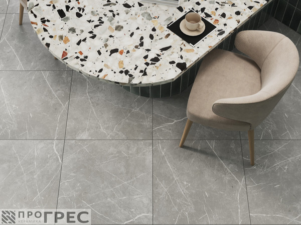 Изображение товара Плитка ProGres Marble line / NR0382 (600x600, светло-серый)