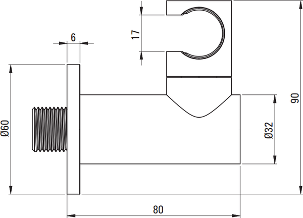 Изображение товара Крепление душевой штанги Deante Cascada Gold BR NAC_R57K