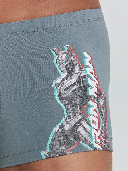 Изображение товара Комплект мужских трусов Mark Formelle 411216-2 (р.86-96, бриз/роботы на черном)