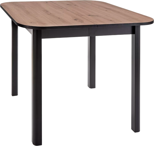 Изображение товара Обеденный стол Signal Dante II 90-130x90 (дуб артизан/черный)