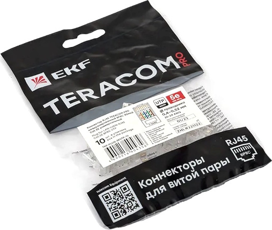 Изображение товара Коннектор EKF RJ-45 Teracom Pro / TRP-PLUG-5EUTP-10