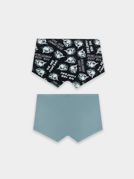 Изображение товара Комплект мужских трусов Mark Formelle 411216-2 (р.106-116, бриз/роботы на черном)